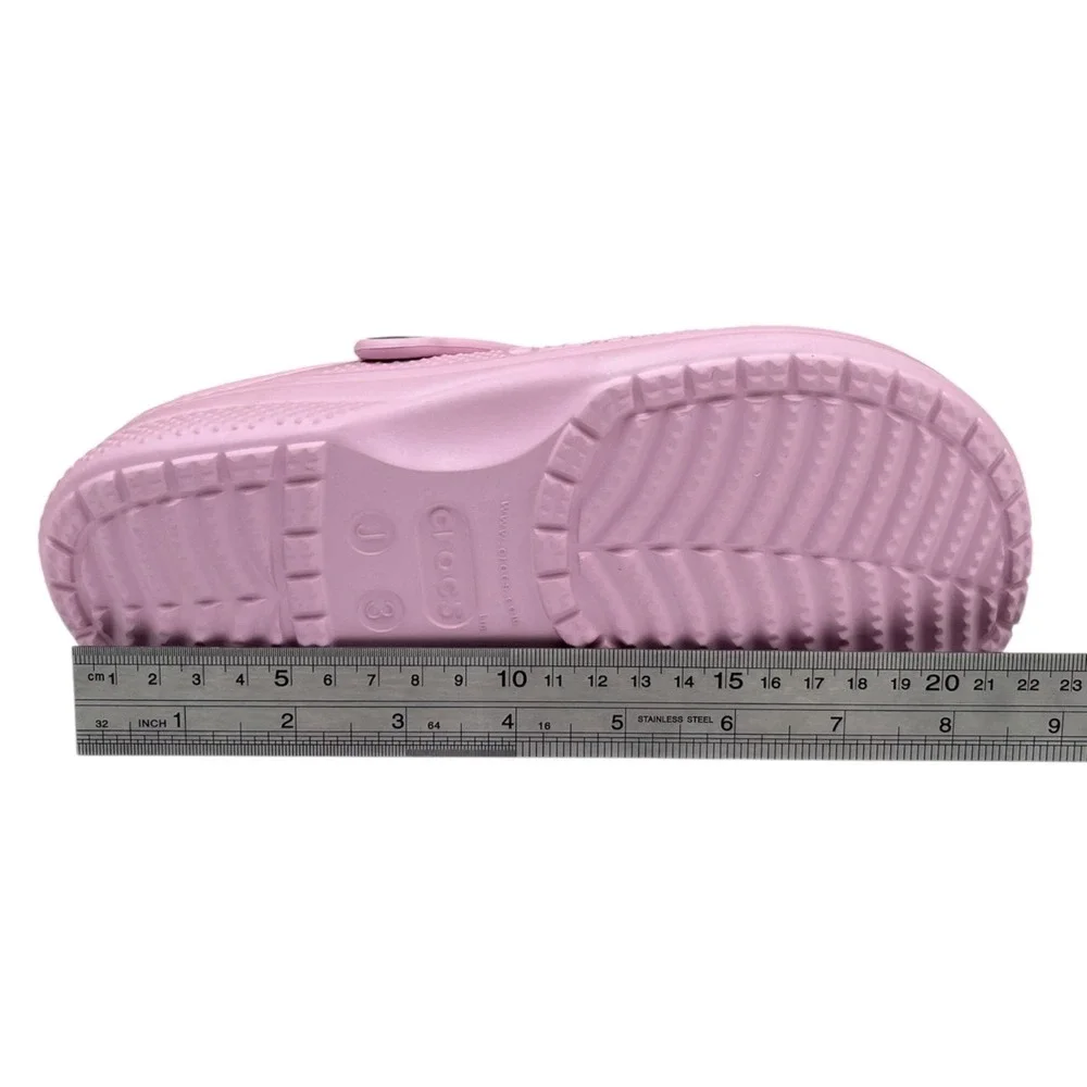 Crocs Youth Big Girls Lined Clogs Size 3 (J3) Ballerina Pink Cozy Warm Slip-on